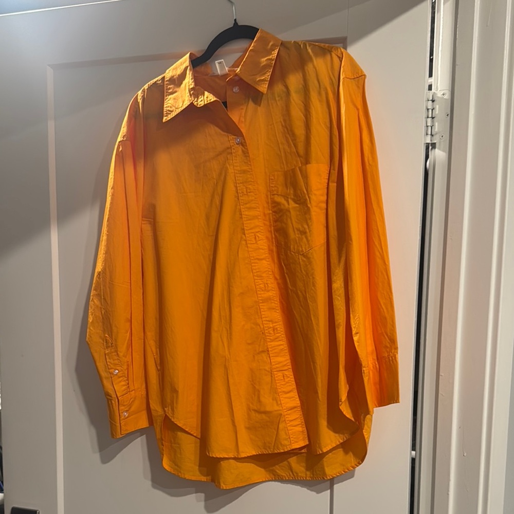 Orange Button-Up Shirt